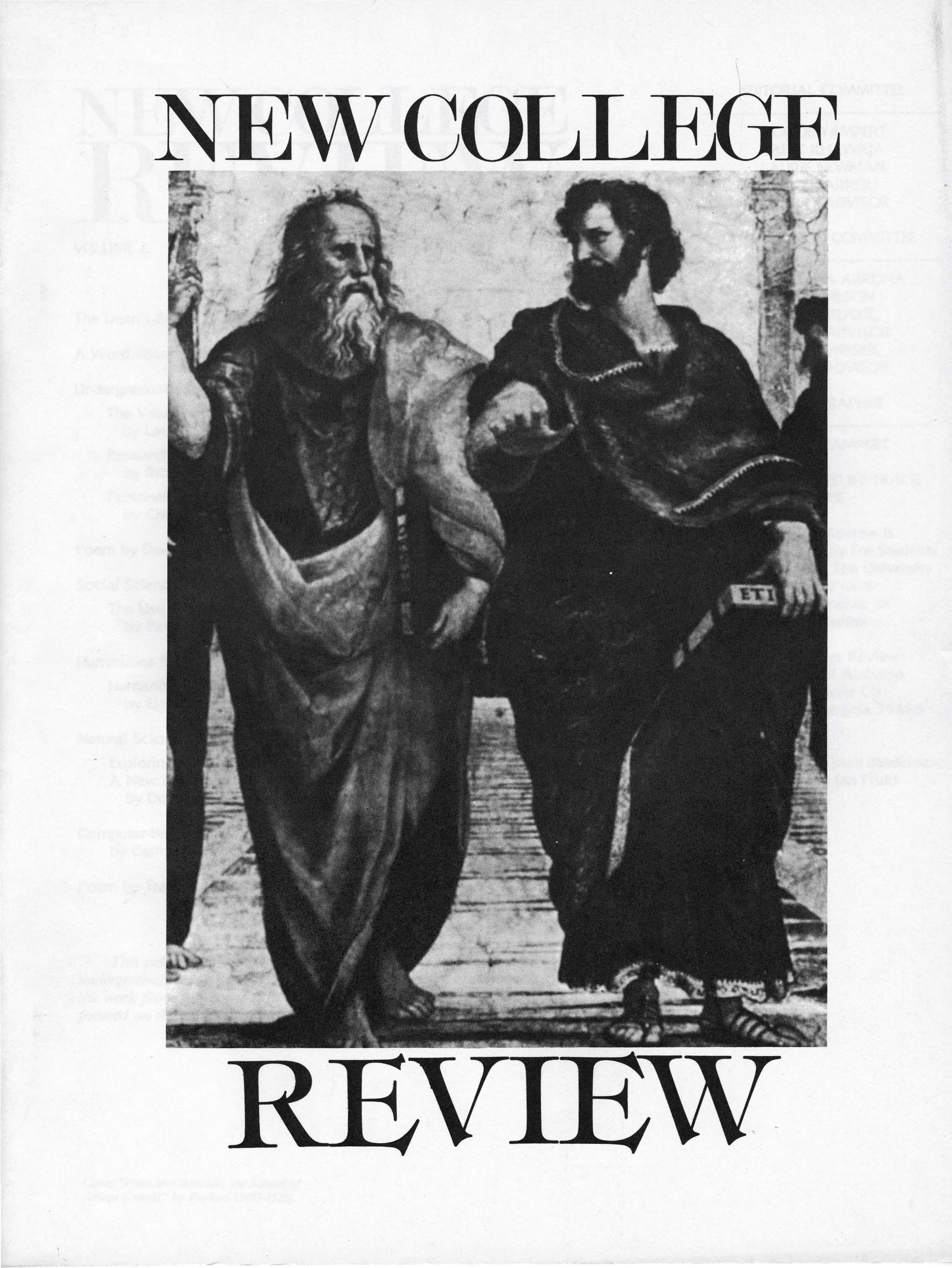 cover of New College Review 1983 issue